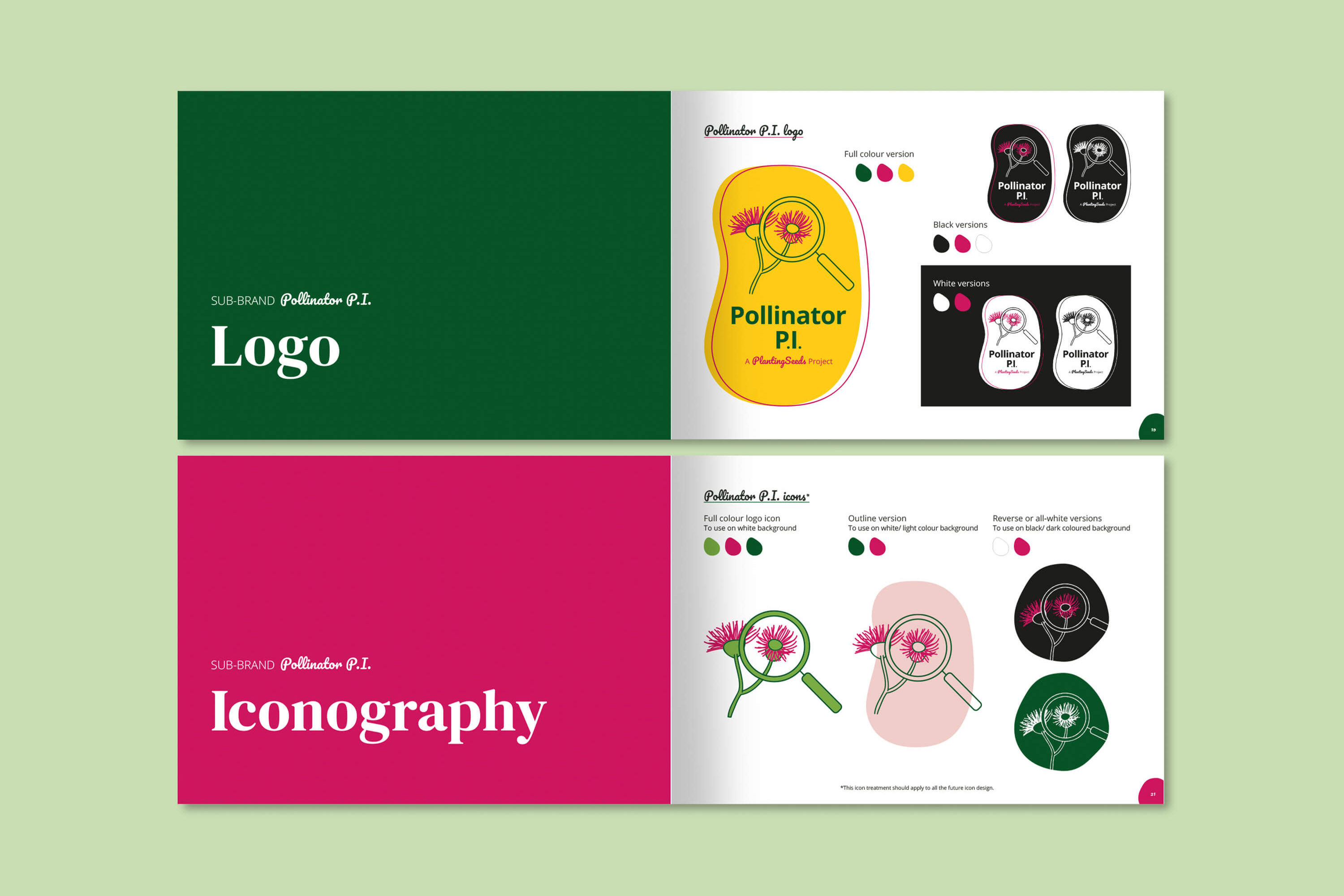 PlantingSeeds environmental brand guidelines Australia - complete non-profit brand identity design