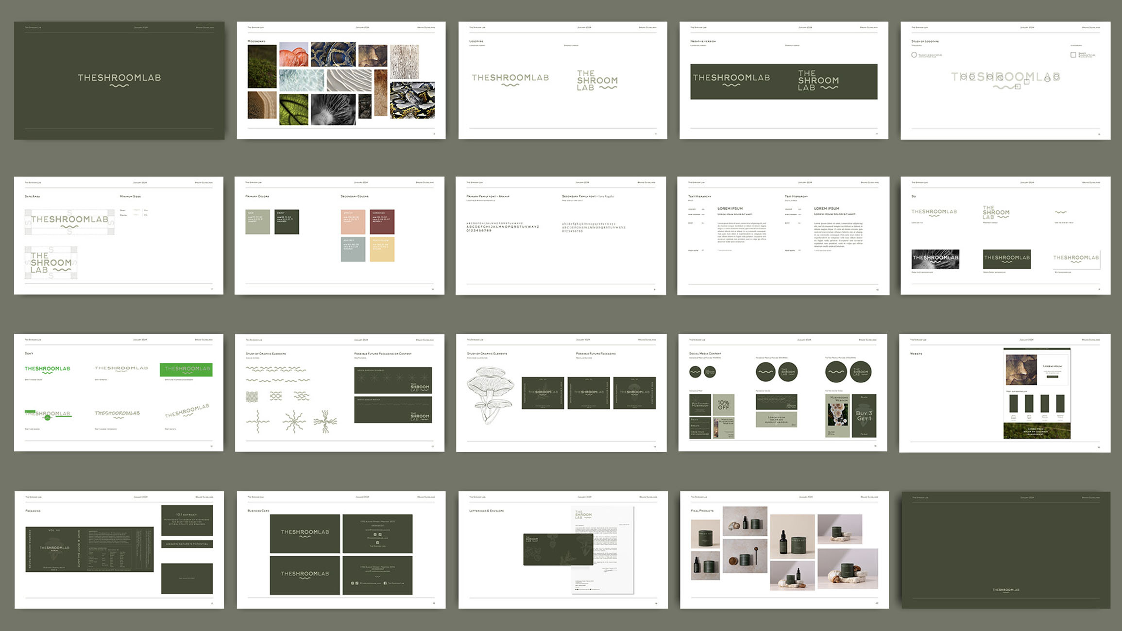 The Shroom Lab brand guidelines Australia - complete brand identity design system