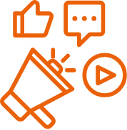 Business charts and analytics icon representing B2B marketing services